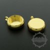 5pcs 16mm round bezel 5mm depth gold floating pendant charm supplies 1411199-3