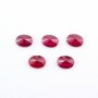 5Pcs Lab Created Oval Ruby July Birthstone Red Faceted Loose Gemstone DIY Jewelry Supplies 4120126