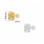 Keepsake Breast Milk Resin Ball Round Pin Studs Earring Settings for 6-7MM Half Drilled Pearl Bead,Solid 925 Sterling Silver Gold Plated Earrings,DIY Earrings Supplies 1706220