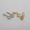 1Pair 7-10MM Round Bezel Solid 925 Sterling Silver Matte Gold Gemstone Cabochon Prong Hooks Earrings Settings DIY Findings 1706036