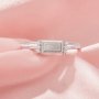 3x6MM Keepsake Breast Milk Resin Rectangle Bezel Ring Settings,Solid 14K 18K Gold Ring,Vintage Styles Ring,Moissanite Art Deco Solid Back Ring,DIY Ring Supplies 1295051
