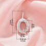 Halo Oval Prong Pendant Settings,Solid 14K 18K Gold Pendant Charm,Moissanite Art Deco Pendant Charm,DIY Pendant Bezel For Gemstone 1421246