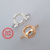 8MM Round Prong Ring Settings Simple Shank Solid 925 Sterling Silver Rose Gold Plated Set Size DIY Ring Bezel for Gemstone Supplies 1210103