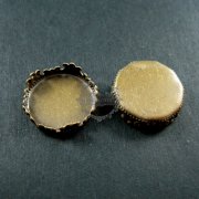 20pcs 15mm setting size vintage style bronze crown round bezel tray DIY pendant charm supplies 1411055