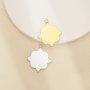 10.5MM Square Bezel Stainless Steel Pendant Settings,Yellow Gold Rhodium Square Pendant Charm,Vintage Styles Pendant,DIY Pendant Supplies 1431524