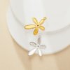 Pear Bezel Stainless Steel Pendant Settings,Yellow Gold Silver Flower Pendant Charm,Art Deco Pendant,DIY Pendant Blank Supplies 1431523
