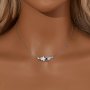 Keepsake Breast Milk Resin Star Bezel Pendant Blank Settings Necklace With Color CZ Stone,Solid 14K 18K Gold Necklace 16''+2'' 1431483