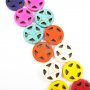 1 string 15inch 20mm vintage mix color dyeing turquoise gemstone round star unique beads 3010007
