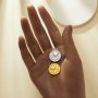 5MM Keepsake Breast Milk Resin Round Bezel Sun Star Pendant Settings,Gold Plated Stainless Steel Pendant,Vintage Styles Sun Pendant 1411427