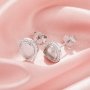 Keepsake Breast Milk Resin 6x8MM Pear Bezel Studs Earrings Blank Settings,Solid Back 14K 18K Gold Studs Earring,Pave Moissanite Earrings,DIY Earrings Supplies 1706212