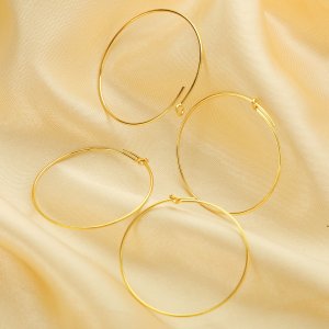 1Pair 28MM Circle Hoop Earringss,14k Gold Filled Hoop Earrings,Minimalist Earrings,Round Hoop Earrings,DIY Earrings Supplies 1705076