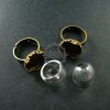 5pcs15mm round glass dome cover in vintage style antiqued bronze ring bezel settings DIY supplies 1211057
