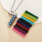 Hollow Wave Aroma Diffuser Pendnat Necklace Stainless Steel Perfume Diffuser with Sponge 1190076