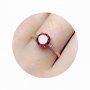 1Pcs 4-10MM Round Simple Rose Gold Silver Gems Cz Stone Prong Bezel Solid 925 Sterling Silver Adjustable Ring Settings 1210033