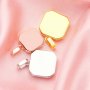 Keepsake Breast Milk Resin Square Pendant Bezel Settings,Solid 14K 18K Gold Pendant Charm,DIY Memory Jewelry Supplies 1431220