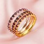 2MM Dainty July Birthstone Eternity Ring Red Ruby Gemstone Wedding Engagement Full Band Stackable Ring Solid 14K Gold Ring 1294301