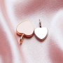 Keepsake Breast Milk Resin Heart Solid Back Pendant Bezel Settings,Solid 14K 18K Gold Pendant,Simple Charm,DIY Memory Jewelry Supplies 1431253