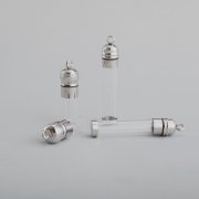 1Pcs Stainless Steel Glass Perfume Container DIY Vial Wish Liquid Pendant Charm 1800514