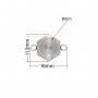 8MM Round Stainless Steel Pendant Settings With Two Loops,Minimalist Hexagon Pendant Charm Connector,DIY Pendant Blank Supplies 1431545
