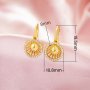 Keepsake Breast Milk Resin Ball Round Pin Hoop Earrings Settings For Half Drilled Pearl Bead,Solid 14K 18K Gold Earrings,DIY Earring Supplies 1705079