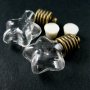 5pcs 20x20mm transparent star glass bottle 5mm open mouth bronze bail perfume vial pendant wish charm DIY supplies 1810276