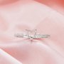 Heart Prong Ring Settings,Solid 14K 18K Gold Ring,Twist Deco Minimalist Heart Ring,DIY Ring Supplies For Gemstone 1295087
