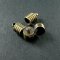 20pcs 6x6mm vintage style antiqued bronze brass glass tube top cap bail DIY glass dome supplies findings 1531017