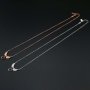 1Pcs 7x9MM Pear Prong Pendant Settings Necklace Angel Wing Rose Gold Plated Solid 925 Sterling Silver Charm Bezel Tray DIY Supplies 16''+2'' 1431063
