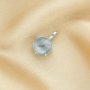 8MM Round Sky Blue Topaz Birthstone Charm,Solid 925 Sterling Silver Charm,November Birthstone Pendant,DIY Jewelry Supplies 1411322