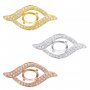5x7MM Oval Prong Pendant Settings,Eye Shape Solid 925 Sterling Silver Rose Gold Plated Charm,DIY Charm Bezel For Gemstone 1421195