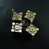 6pcs 15x15mm antiqued bronze vintage style devil's bone dice heavy cube DIY pendant charm supplies 1810382