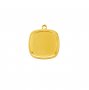 13MM Cushion Square Stainless Steel Pendant Settings,Yellow Gold Silver Flower Pendant Charm,Simple Square Pendant,DIY Pendant Blank Supplies 1431515