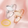 5x10MM Keepsake Breast Milk Resin Marquise Bezel Ring Settings,Moon Solid 14K 18K Gold Ring,Full Moon Deco Ring,DIY Ring Supplies 1294636