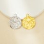 5MM Keepsake Breast Milk Resin Round Bezel Sun Star Pendant Settings,Gold Plated Stainless Steel Pendant,Vintage Styles Sun Pendant 1411427