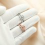 6x8MM Pear Prong Ring Settings Stackble Solid 925 Sterling Silver Rose Gold Plated Band Stacker Anniversary Ring For Gemstone 1294405