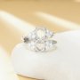 7x9MM Oval Prongs Ring Settings,316L Stainless Steel Oval Ring,Vintage Styles CZ Stone Oval Ring Blank,DIY Ring Supplies For Gemstone 1222146