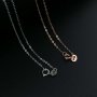 1Pcs 1MM Rose Gold Plated Solid 925 Sterling Silver Cable Chain Necklace for DIY Jewelry 18Inches 1320005