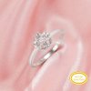 5 Stones 3MM Round Prong Ring Settings,Solid 14K 18K Gold Ring,Flower Round Ring,DIY Ring Supplies For Gemstone 1212136