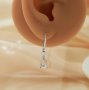 6x8MM Pear Prong Hook Earrings Settings,Solid 925 Sterling Silver Rose Gold Plated Earrings,Minimalist Pear Earrings,DIY Earrings Supplies For Gemstone 1706208
