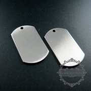 5pcs 27x49mm thick matte brush surface stainless steel plain plate engraving laser military tag pendant charm DIY supplies 1820313