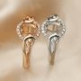 4x6MM Oval Prong Ring Settings Rose Gold Plated Solid 925 Sterling Silver Ring Bezel DIY Supplies for Gemstone 1224121