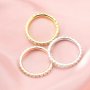 2MM Dainty October Birthstone Eternity Ring Nature Opal Gemstone Wedding Engagement Full Band Stackable Ring Solid 14K Gold Ring 1294303