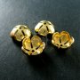 50pcs 12mm vintage style raw brass flower beads cap DIY beading jewelry supplies 1564001