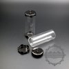 5pcs 40x15mm vintage style round glass tube dome in gun black color bezel tray DIY wish vial pendant charm supplies 1800233