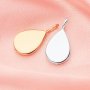 Breast Milk Resin Pear Solid Back Pendant Bezel Settings,Solid 9K 14K 18K Gold Pendant Charm,DIY Memory Jewelry Supplies 1431215