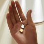 Flower Bezel Stainless Steel Pendant Settings,Yellow Gold Silver Pendant Charm,Minimalist Flower Pendant,DIY Pendant Supplies 1431527