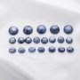 5Pcs Round Oval Nature Blue Kyanite Cabochon,Semi Precious Gemstone DIY Jewelry Supplies 4110189