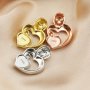 6MM Keepsake Breast Milk Resin Heart Pendant Prong Settings Mother Baby Solid 925 Sterling Silver Rose Gold Plated Charm Bezel 1431130