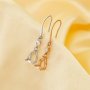 6x8MM Pear Prong Hook Earrings Settings,Solid 925 Sterling Silver Rose Gold Plated Earrings,Minimalist Pear Earrings,DIY Earrings Supplies For Gemstone 1706208