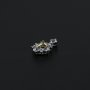 1Pcs 6x8MM Flower Oval Prong Bezel Gold Plated Solid 925 Sterling Silver Pendant Blank Settings for Moissanite Gemstone 1421121